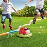 3-in-1 Musical Jump Toy Toss Ring Game Toy Rocket Launcher for Kids