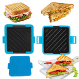 Non Stick Microwave Toastie Maker for Quick and Easy Snacks Blue