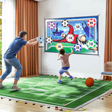 Portable Soccer Ball Game Set Kids Toss Soccer Goal Game for Indoor Outdoor Backyard Blue