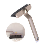 Set of 2Pcs 3-in-1 Rotating Crevice Cleaning Brush Multi-Function Corners Gap Brush for Kitchen Bathroom Brown