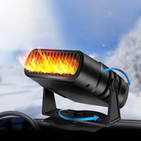 2-in-1 Car Heater Rotatable Car Fan for Window Defroster Demister for 24V Vehicles