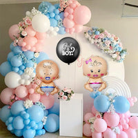 111Pcs Gender Reveal Balloon Set Arch Balloon Garland Kit for Boys Girls Birthday Decorations