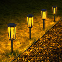 4Pcs Solar Garden Lights Outdoor Landscape LED Lamps Pathway Yard Decor