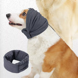 Dog Calming Ear Wraps Ear Protection Cover Pet Dog Head Muff Dark Gray