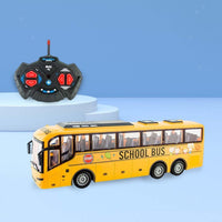 Remote Control Bus All Directions Driving RC School Bus Electronic Vehicle Toy With LED Lights Yellow