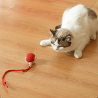 Interactive Cat Toy Ball Fast Rolling Chirping Motion Activate Cat Toy Red