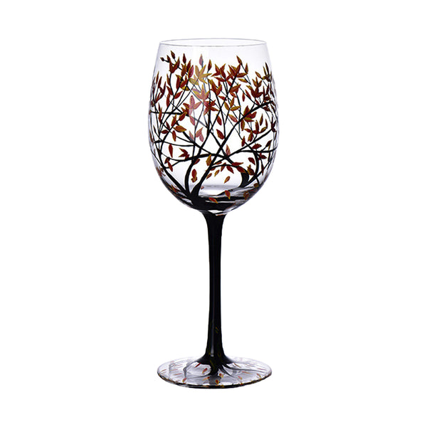 450ml Season Tree Wine Glass Cup Goblet Champagne Cup Home Decor Holiday Party Supplies Autumn