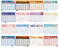 16 Monthly Desk Calendar 2024 with To-do List and Notes Content