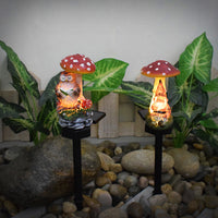 2Pcs Solar Mushroom Light Garden Decorative Stake Light Outdoor Ornament Lights