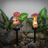 2Pcs Solar Mushroom Light Garden Decorative Stake Light Outdoor Ornament Lights