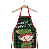 Christmas Apron Funny Cartoon Apron Style for Xmas Dinner Party Cooking Baking Barbecue Crafting Style 3