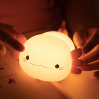 Cute Axolotl Night Light Silicone Touch Control Night Lamp Rechargeable Bedside Lamp