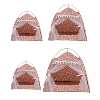 Portable Cat Tents Cat House Foldable Pet Nest for Small Cat Dog Pink