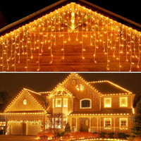 10M 400LEDs Christmas String Lights Curtain Lights Christmas Twinkle Lights Xmas Party Decor Warm White