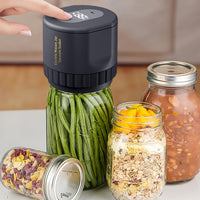 Electric Mason Vacuum Sealer Kit Cordless Automatic Mason Jar Vacuum Sealer Food Storage Black