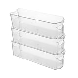 Set of 3Pcs Storage Box Refrigerator Food Storage Container Fridge Organizer with Handle