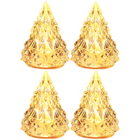 4Pcs Iceberg Shape Table Lamp Battery Powered Pyramid Decorative Night Lamp Home Decor