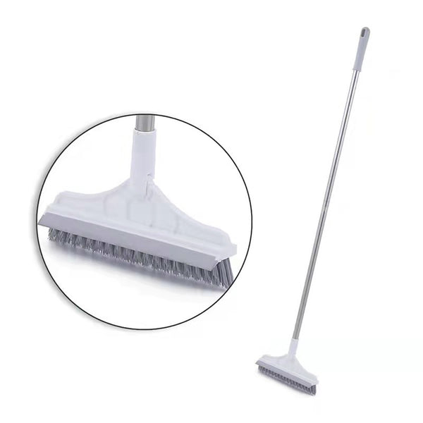 2 in 1 Floor Scrub Brush Crevice Cleaning Brush Multi-Purpose Gap Floor Brush White