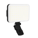 Portable Selfie LED Light Video Conference Lighting with Clip Rechargeable for Vlogs Live Streams Black