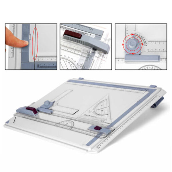 A3 Drawing Board Table with Parallel Motion and Adjustable Angle Drafting