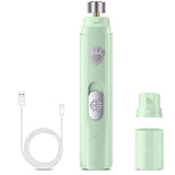 Pet Dog Electric Nail Grinder Rechargeable Nail Trimmers Clipper Green