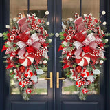 Christmas Wreath Garland Candy Ornament Xmas Door Wall Home Decor