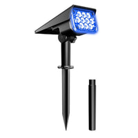 Solar Landscape Spotlights Water Resistant Wall Lights for Yard Garden Walkway Pool Patio - Blue