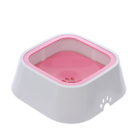 1.5L Pet Dog Water Bowl No Spill Dog Water Bowl Slow Water Feeder Pink