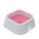 1.5L Pet Dog Water Bowl No Spill Dog Water Bowl Slow Water Feeder Pink