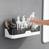 Wall Mount Kitchen Shower Caddy Bathroom Storage Shelf Holder Rack Organiser