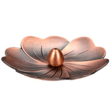 Stick Incense Holder with Detachable Ash Catcher Lotus Sandalwood Burner Plate Home Decor Red bronze