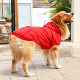 Winter Dog Hoodie Sweatshirts with Pockets Warm Dog Jumper Puppy Clothing Coat Shirt Red