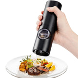 Electric Pepper Grinder Battery Operated Salt Mill Automatic Adjustable Coarseness Peppercorn Grinder