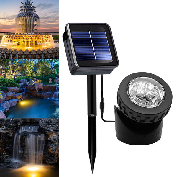 Solar Underwater Light Waterproof Pool Landscape Garden Projection Light Warm