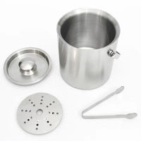 2L Ice Bucket Stainless Steel Insulated Chilling Wine Beer Cooler with Lid for Beach Picnics BBQ