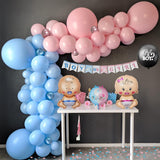 111Pcs Gender Reveal Balloon Set Arch Balloon Garland Kit for Boys Girls Birthday Decorations