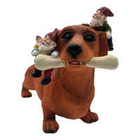 Dachshund Garden Gnomes Statues Table Garden Ornaments Outdoor Style 2