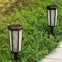 2Pcs Solar Garden Lights Outdoor Landscape LED Lamps Pathway Yard Decor