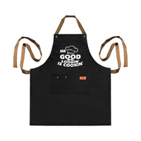 3 Pockets Cooking Apron Kitchen Letters Printed Adjustable Apron Style 4