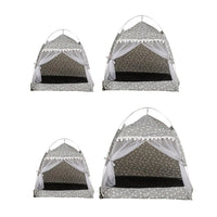 Portable Cat Tents Cat House Foldable Pet Nest for Small Cat Dog Gray