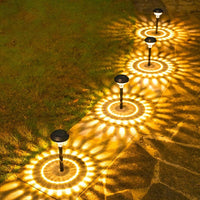 4Pcs Solar Lawn Decorative Lights Outdoor Garden Pathway Decoration Style 2