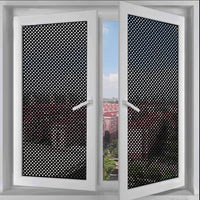 200 x 45 cm One-Way Privacy Film Vision Perforated Tint Car Window Graphics Black Film