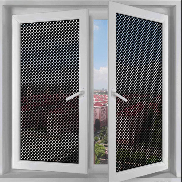 200 x 45 cm One-Way Privacy Film Vision Perforated Tint Car Window Graphics Black Film