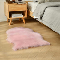 Faux Fur Shaggy Area Rug Floor Mat Living Room Mat Bedroom Home Decor Pink