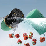 Portable Fruit and Vegetable Cleaning Machine Rechargeable Food Washing Purifier Vegetable Washer Green