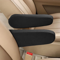 2 Pcs Set Car Front Seat Armrest Covers Armrest Protectors for Truck Van Black