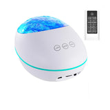 8 Modes Ocean Projector Light Night Light Remote Control Projection Lamp White