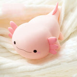 Cute Axolotl Night Light Silicone Touch Control Night Lamp Rechargeable Bedside Lamp