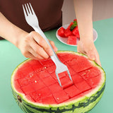 2-in-1 Fruit Cutter Watermelon Fork Slicer Cutter Slicer Tool