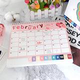 16 Monthly Desk Calendar 2024 with To-do List and Notes Content